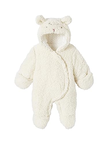 VERTBAUDET Baby Overall aus Webpelz mit Recycling-Polyester wollweiß 62 von Vertbaudet
