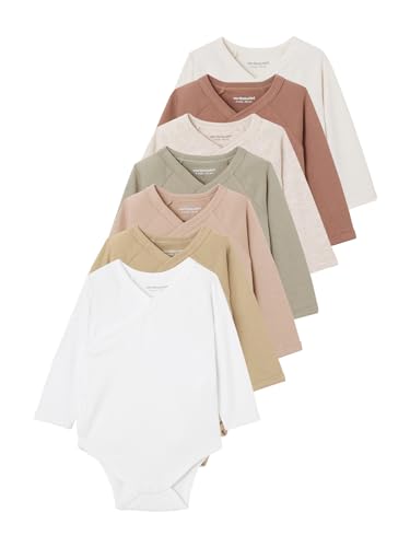 VERTBAUDET Bio-Kollektion: 7er-Pack Baby Wickelbodys BASIC Oeko-Tex mehrfarbig 62 von Vertbaudet
