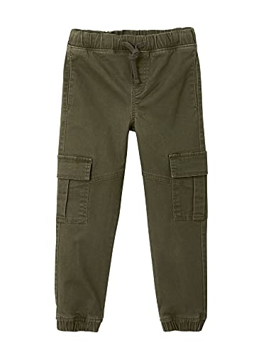 VERTBAUDET Jungen Cargohose mit Dehnbund dunkelkhaki 98/104 von Vertbaudet