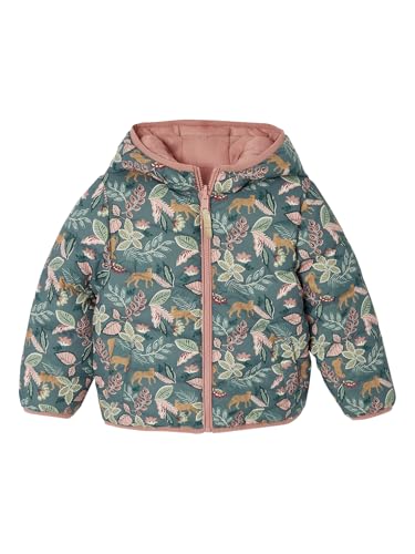 Vertbaudet Leichte Mädchen Wende-Steppjacke mit Recycling-Polyester smaragdgrün 122 von Vertbaudet