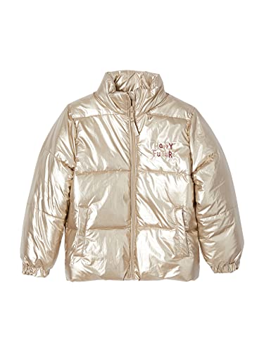 Vertbaudet Mädchen Light-Steppjacke in Metallic-Optik mit Recyclingmaterial gold 134 von Vertbaudet