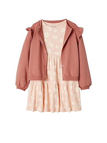 VERTBAUDET Set aus Kleid und Cardigan für Mädchen, pfirsichfarben, 14 A, pfirsich, 14 Jahre von Vertbaudet