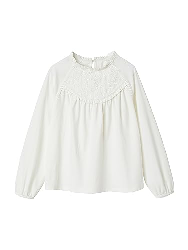 VERTBAUDET Top mit Detail in Lochstickerei, für Mädchen, pale pink, 9 Jahre von Vertbaudet