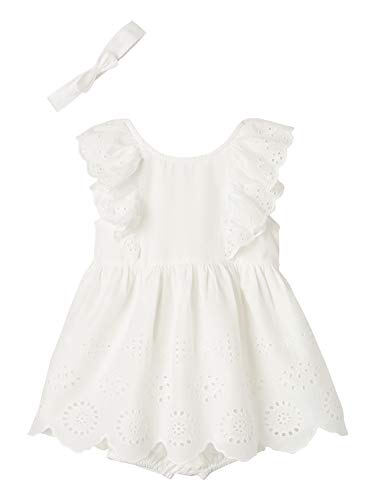 VERTBAUDET Zeremonie-Set für Babys, Kleid, Bloomer und Haarband, elfenbeinfarben, 12 Monate von Vertbaudet