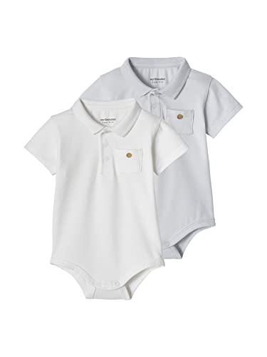 Vertbaudet 2er-Pack Baby Bodys für Neugeborene, Polokragen hellblau 92/98 von Vertbaudet