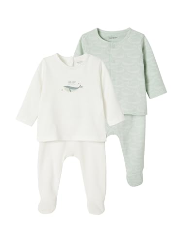 Vertbaudet 2er-Pack Baby Schlafanzüge Oeko-Tex himmelblau 92/98 von Vertbaudet