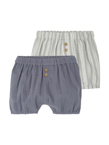 Vertbaudet 2er-Pack Baby Shorts aus Musselin graublau 80 von Vertbaudet