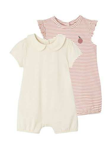 Vertbaudet 2er-Pack Baby Sommer-Overalls Oeko-Tex Altrosa 86 von Vertbaudet