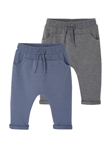 Vertbaudet 2er-Pack Baby Sweathosen mit Dehnbund Basics Jeansblau 92/98 von Vertbaudet