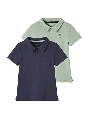 Vertbaudet 2er-Pack Jungen Poloshirts, Kurzarm Pack blau 110 von Vertbaudet