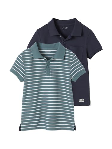 Vertbaudet 2er-Pack Jungen Poloshirts, Pikee Oeko-Tex Aqua 116 von Vertbaudet