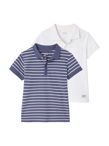 Vertbaudet 2er-Pack Jungen Poloshirts, Pikee weiß 152 von Vertbaudet