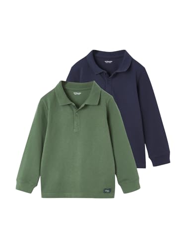 Vertbaudet 2er-Pack Jungen Rugbyshirts grün 128 von Vertbaudet