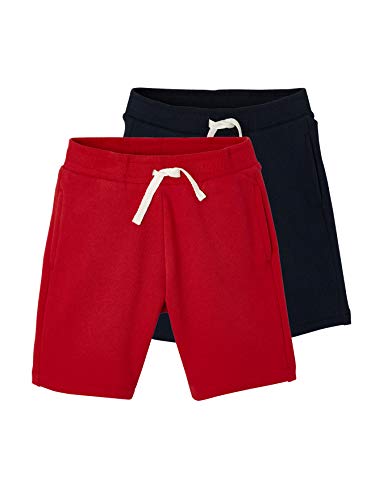 Vertbaudet 2er-Pack Jungen Sweat-Bermudas rot+Nachtblau 86 von Vertbaudet