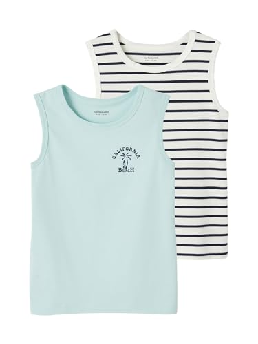 Vertbaudet 2er-Pack Jungen Trägershirts mit Recycling-Baumwolle Set grün 140 von Vertbaudet