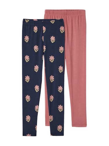 Vertbaudet 2er-Pack Mädchen Leggings Basic Nachtblau 92/98 von Vertbaudet