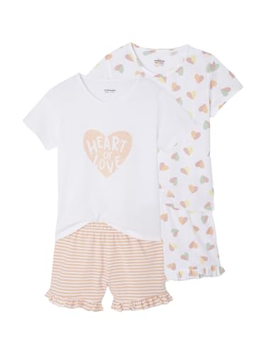 Vertbaudet 2er-Pack Mädchen Sommer-Schlafanzüge mit Herzen weiß 128 Vertbaudet 2er-Pack Mädchen Sommer-Schlafanzüge mit Herzen weiß 128 von Vertbaudet