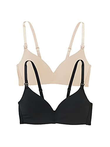 Vertbaudet 2er-Pack Still-BHS aus Mikrofaser Hellbeige+schwarz 75/C von Vertbaudet