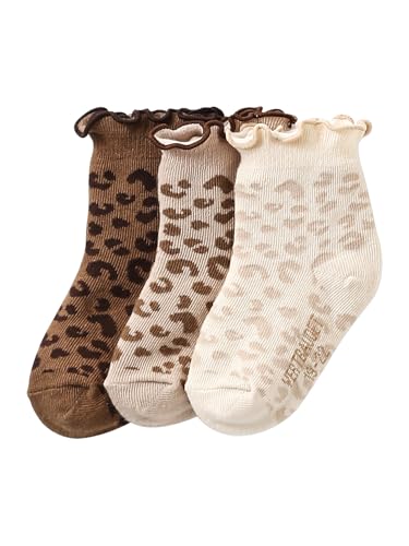 Vertbaudet 3er-Pack Baby Socken Mädchen, Leopardenmuster zimt 23/26 von Vertbaudet
