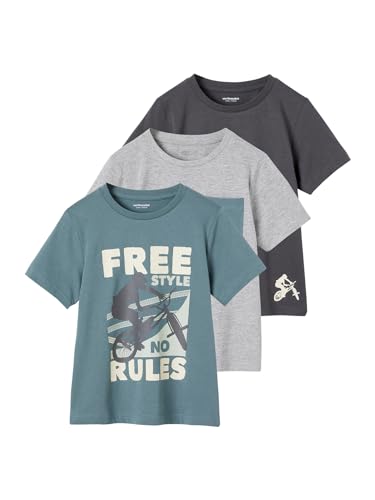 Vertbaudet 3er-Pack Jungen T-Shirts Oeko-Tex Aqua 116 von Vertbaudet