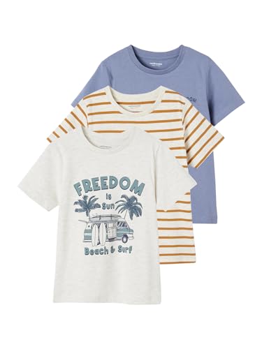 Vertbaudet 3er-Pack Jungen T-Shirts Oeko-Tex weiß meliert 86 von Vertbaudet