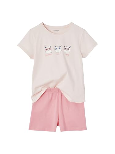 Vertbaudet 3er-Pack Mädchen Sommer-Schlafanzüge Panda mit Recycling-Baumwolle Hellrosa 86 von Vertbaudet