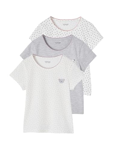 Vertbaudet 3er-Pack Mädchen T-Shirts mit Tieren wollweiß 158 von Vertbaudet