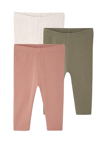 Vertbaudet 3er-Pack einfarbige Baby Leggings Basics Altrosa 92/98 von Vertbaudet