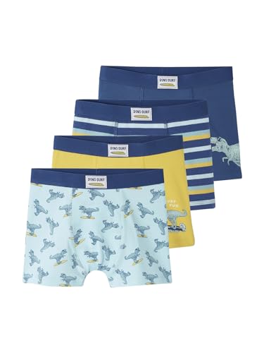 Vertbaudet 4er-Pack Jungen Boxershorts mit Bio-Baumwolle gelb 116 von Vertbaudet