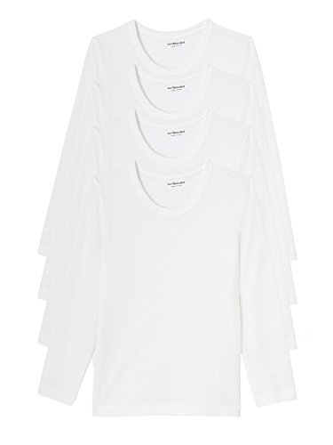 Vertbaudet 4er-Pack Jungen Shirts Basic weiß 140 von Vertbaudet