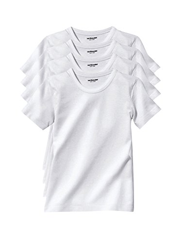 Vertbaudet 4er-Pack Kinder T-Shirts Basic weiß 158/164 von Vertbaudet