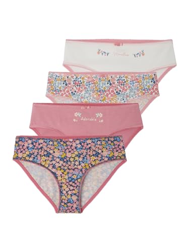 Vertbaudet 4er-Pack Mädchen Slips mit Bio-Baumwolle Pfingstrose 86 von Vertbaudet