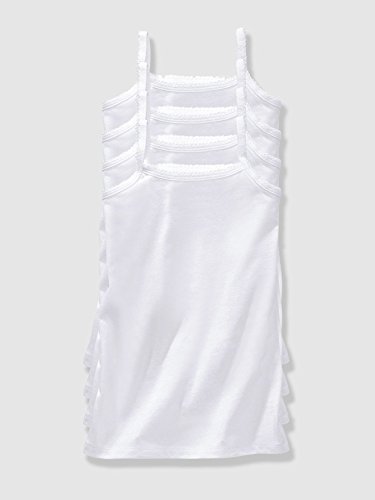 Vertbaudet 4er-Pack Mädchen Trägertops Basic weiß 98/104 von Vertbaudet