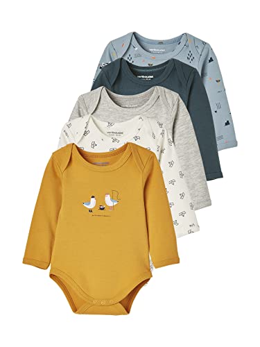 Vertbaudet 5er-Pack Baby Langarm-Bodys, Schlupfform pack senfgelb 86 von Vertbaudet