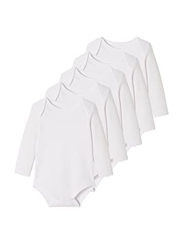Vertbaudet 5er-Pack Baby Schlupfbodys, Langarm BASIC pack weiß 74 von Vertbaudet