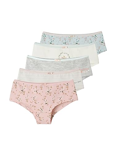 Vertbaudet 5er-Pack Mädchen Shortys, Blumen pudrig rosa 128 von Vertbaudet