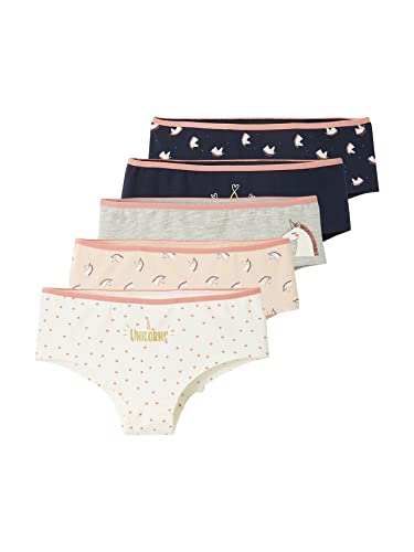 Vertbaudet 5er-Pack Mädchen Shortys, Einhorn rosa Bedruckt 146/152 von Vertbaudet