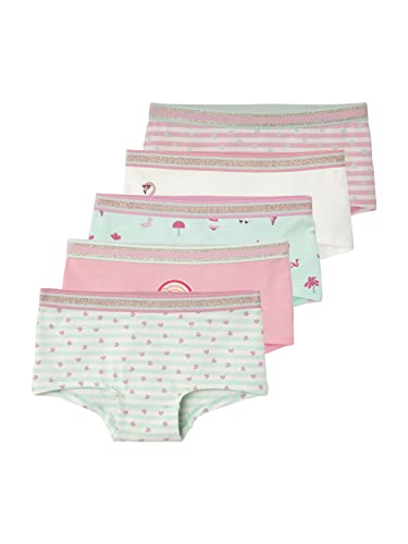 Vertbaudet 5er-Pack Mädchen Shortys Pack rosa/Aqua 146/152 von Vertbaudet