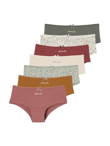 Vertbaudet 7er-Pack Mädchen Shortys Adorable, Bio-Baumwolle rosa 128 von Vertbaudet