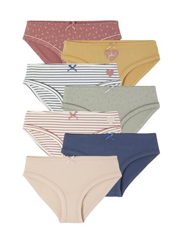 Vertbaudet 7er-Pack Mädchen Slips mit Herzen, Bio-Baumwolle rosa 116 von Vertbaudet