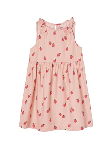 Vertbaudet Ärmelloses Mädchen Kleid mit Muster und Zierschleifen pudrig rosa 140 von Vertbaudet
