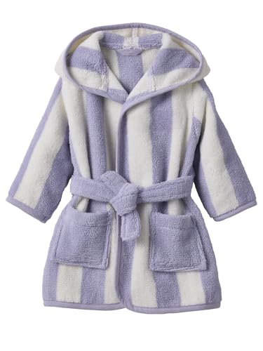 Vertbaudet Baby Bademantel Capsule STRANDKORB mit Recycling-Baumwolle violett gestreift 86 von Vertbaudet