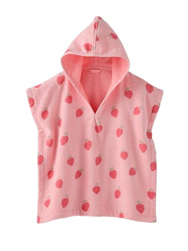Vertbaudet Baby Badeponcho mit Recycling-Baumwolle rosa bedruckt 86/98 von Vertbaudet