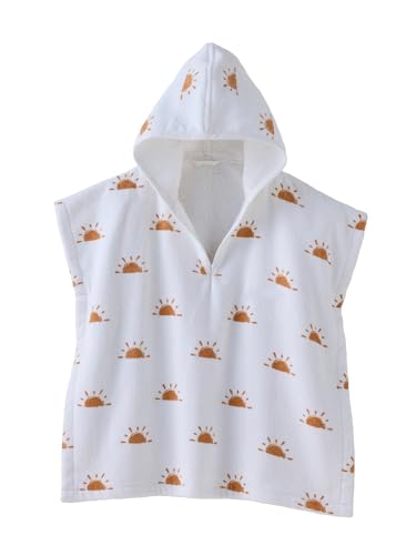 Vertbaudet Baby Badeponcho mit Recycling-Baumwolle weiß bedruckt 74/80 von Vertbaudet