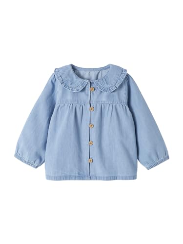 Vertbaudet Baby Bluse aus Light-Denim Bleached 80 von Vertbaudet
