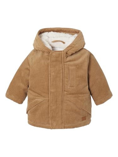 Vertbaudet Baby Cordjacke mit Fellimitat-Futter, Recycling-Polyester karamell 86 von Vertbaudet