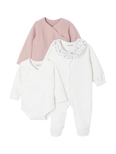 Vertbaudet Baby Geschenk-Set zur Geburt: Jäckchen, Strampler & Body rosa 56 von Vertbaudet