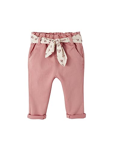 Vertbaudet Baby Hose mit Stoffgürtel Altrosa 68 von Vertbaudet
