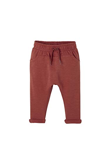 Vertbaudet Babyhose für Jungen, Fleece, einfarbig, Ziegelrot, 18 Monate von Vertbaudet