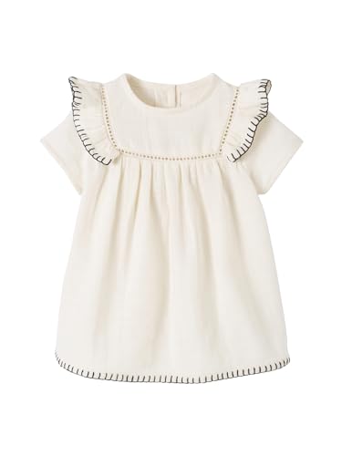Vertbaudet Baby Kleid aus Musselin wollweiß 74 von Vertbaudet
